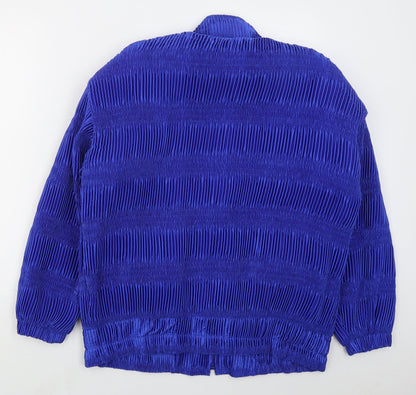 MD Model High Fashion Womens Blue   Jacket  Size L  Zip
