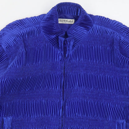 MD Model High Fashion Womens Blue   Jacket  Size L  Zip