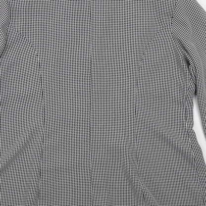 Prima Womens Blue Geometric Polyester Jacket Suit Jacket Size 20
