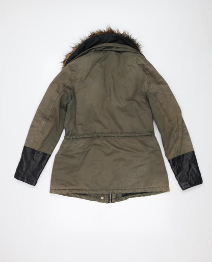 Papaya Womens Green   Parka Coat Size 10