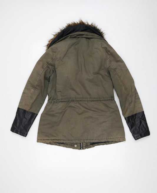 Papaya Womens Green   Parka Coat Size 10