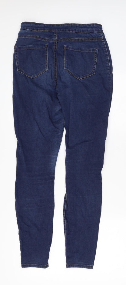 Denim & Co. Womens Blue  Cotton Tapered Jeans Size 10 L30 in Regular