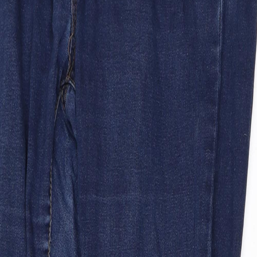 Denim & Co. Womens Blue  Cotton Tapered Jeans Size 10 L30 in Regular