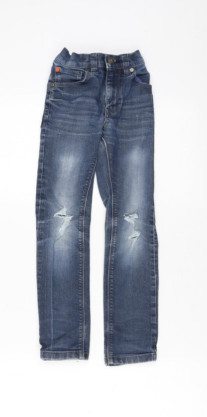 NEXT Girls Blue  Cotton Straight Jeans Size 6 Years  Regular