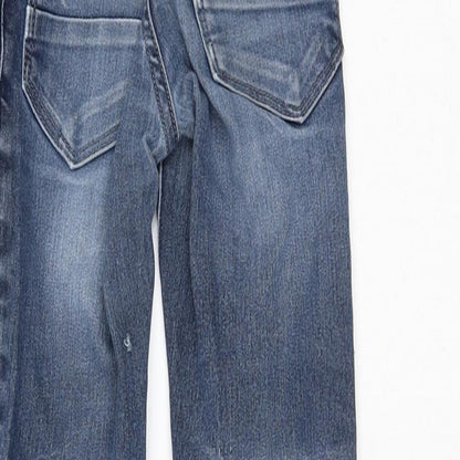 NEXT Girls Blue  Cotton Straight Jeans Size 6 Years  Regular