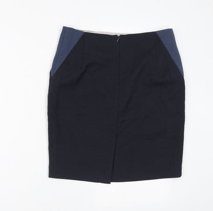 NEXT Womens Blue  Polyester Mini Skirt Size 8   Zip