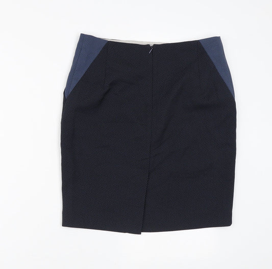 NEXT Womens Blue  Polyester Mini Skirt Size 8   Zip