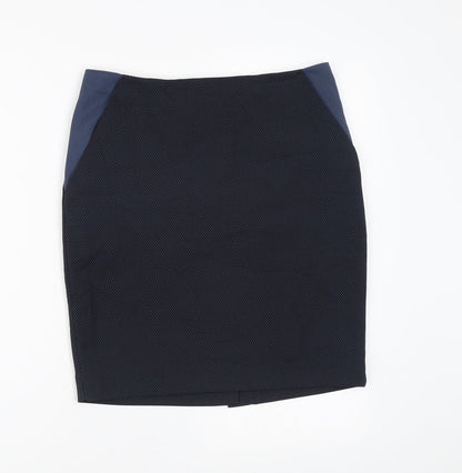 NEXT Womens Blue  Polyester Mini Skirt Size 8   Zip
