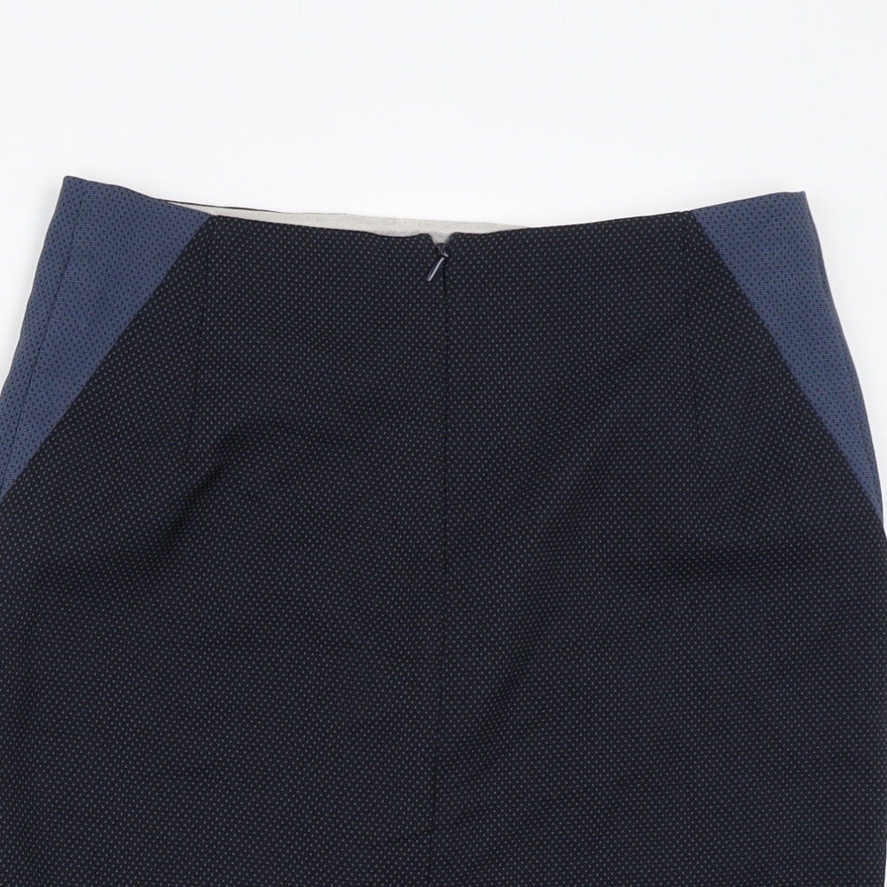 NEXT Womens Blue  Polyester Mini Skirt Size 8   Zip
