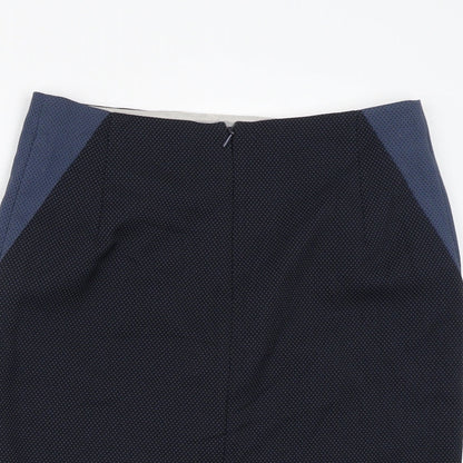 NEXT Womens Blue  Polyester Mini Skirt Size 8   Zip