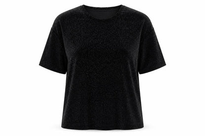Womens UK Size L Pull&Bear Black Basic T-Shirt