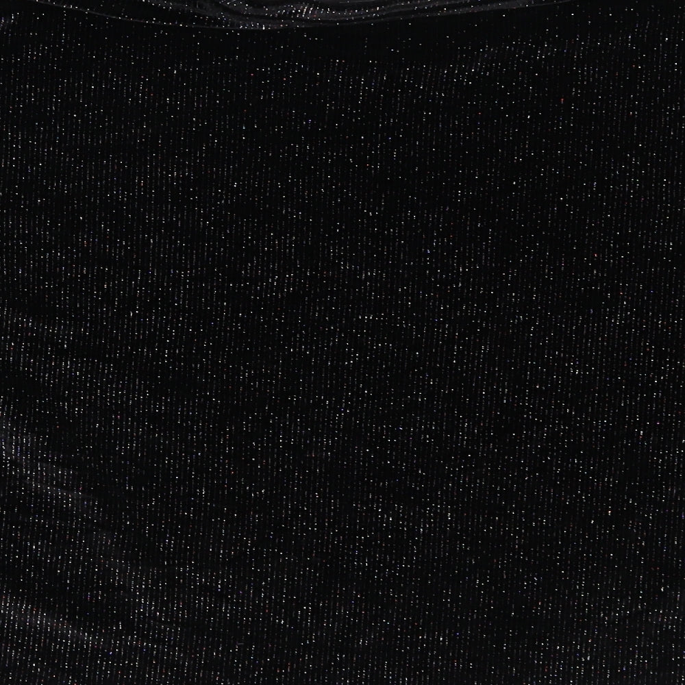 Womens UK Size L Pull&Bear Black Basic T-Shirt