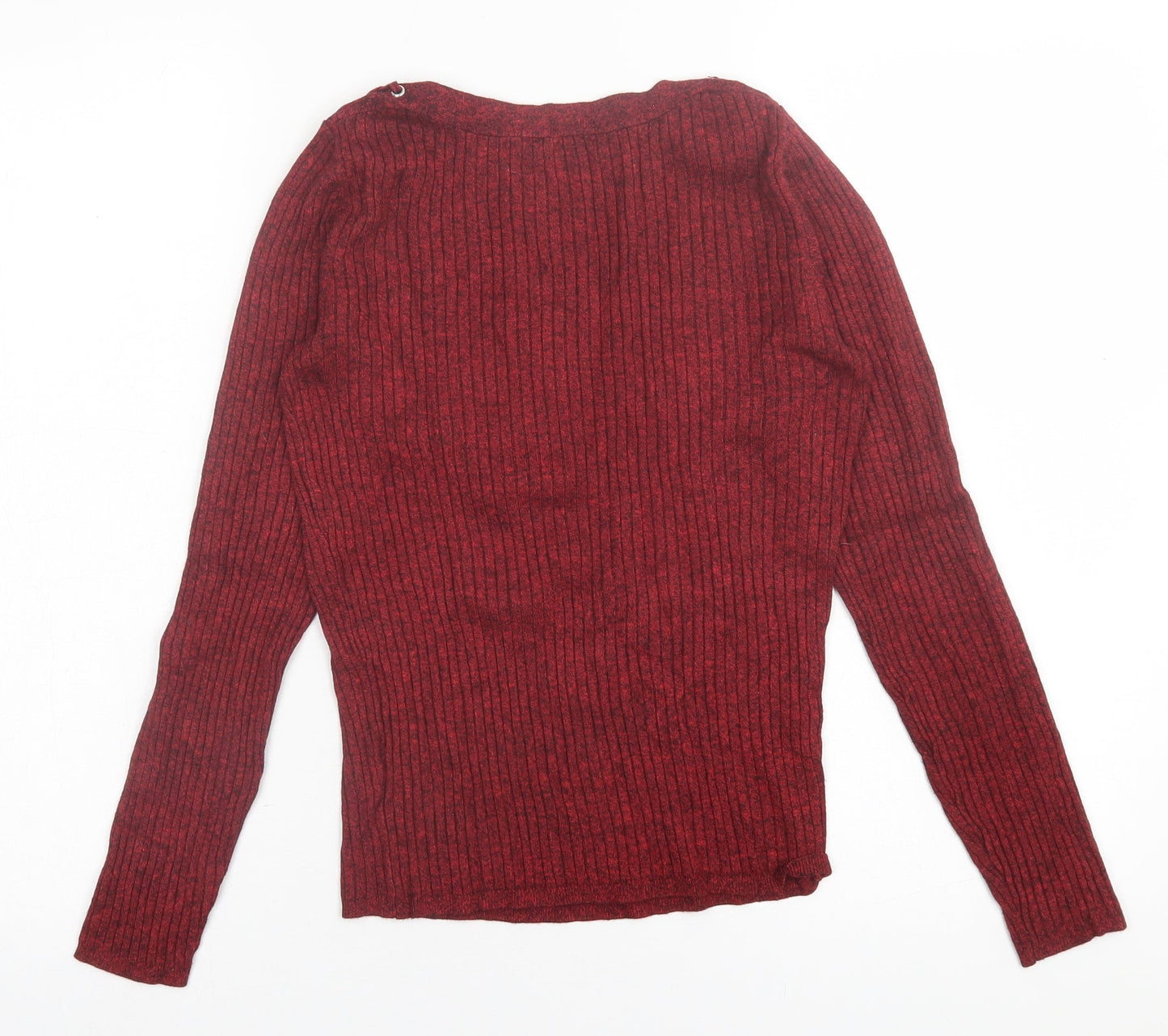 TU Womens Red Boat Neck  Viscose Pullover Jumper Size 8