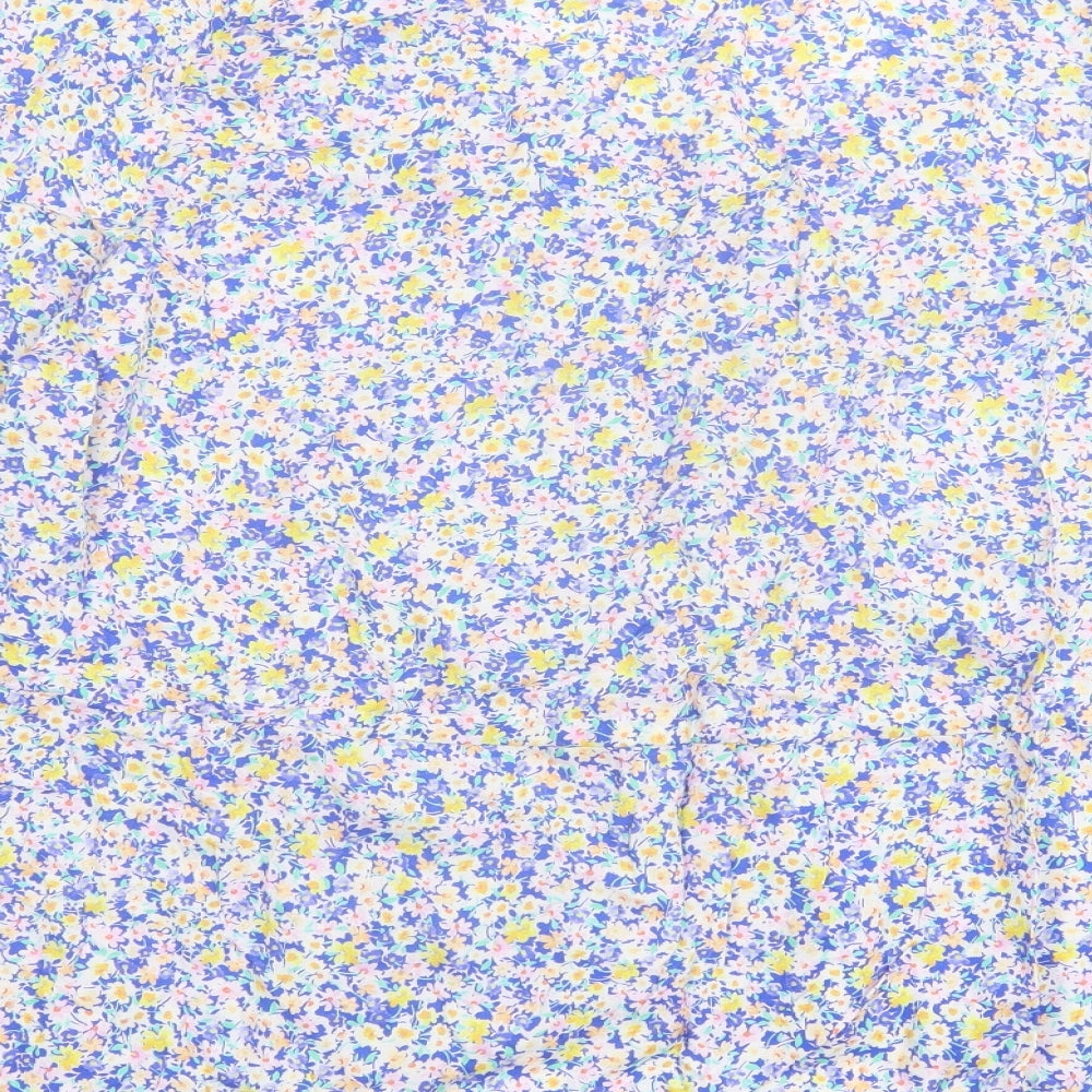 George Womens Multicoloured Floral Viscose Basic Blouse Size 2 V-Neck