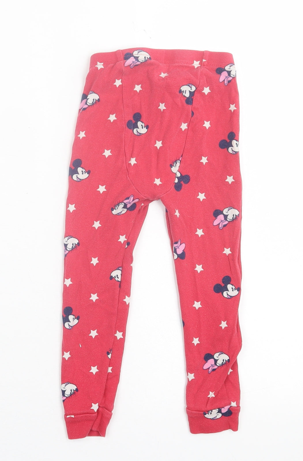 Gap Girls Red Geometric Cotton Capri Trousers Size 3 Years  Regular Pullover - Minnie Mouse