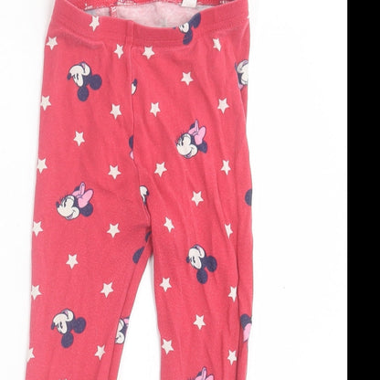 Gap Girls Red Geometric Cotton Capri Trousers Size 3 Years  Regular Pullover - Minnie Mouse