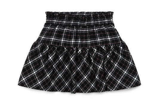 Dunnes Girls Black Plaid Polyester Skater Skirt Size 3-4 Years  Regular Pull On