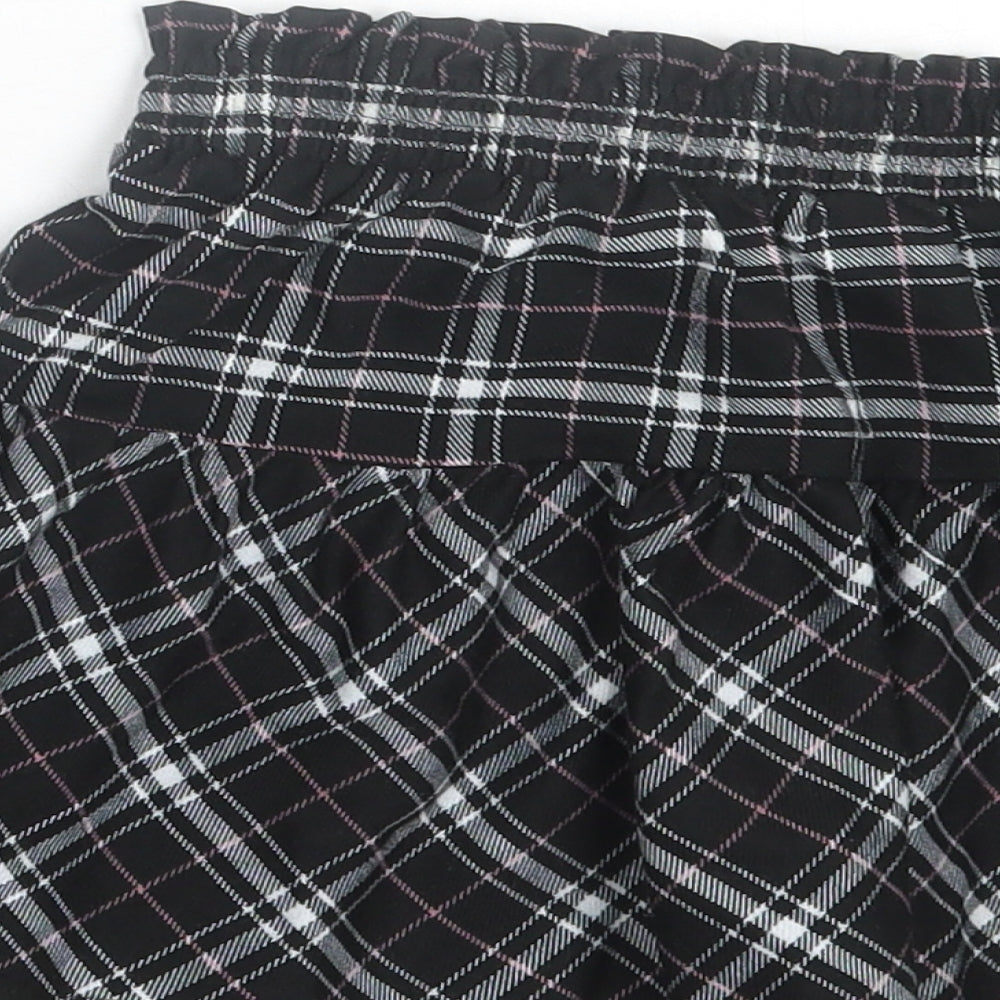 Dunnes Stores Girls Black Plaid Polyester Skater Skirt Size 3-4 Years  Regular Pull On