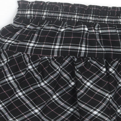 Dunnes Stores Girls Black Plaid Polyester Skater Skirt Size 3-4 Years  Regular Pull On