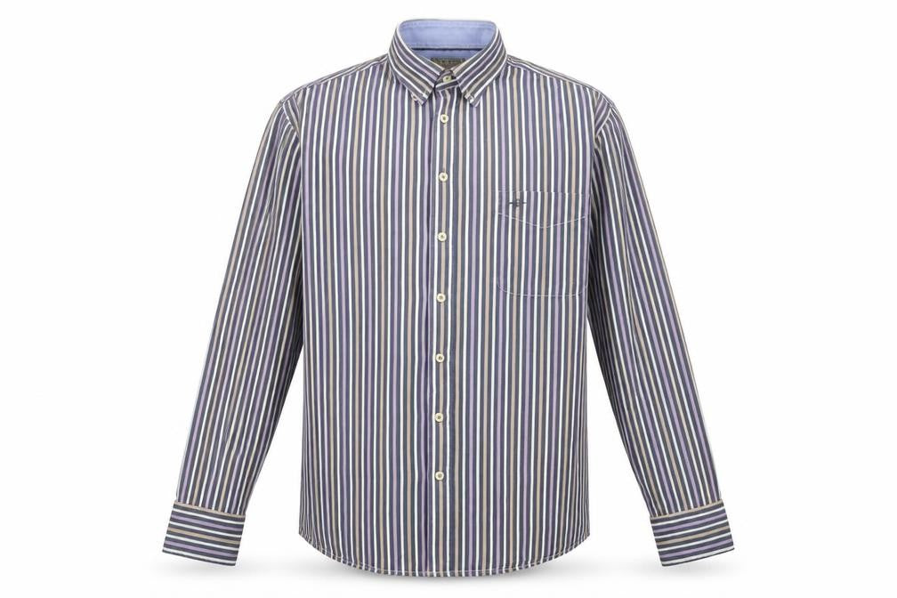 Mens UK Size L Baileys Multicoloured  Button-Up Long Sleeve Casual Shirt