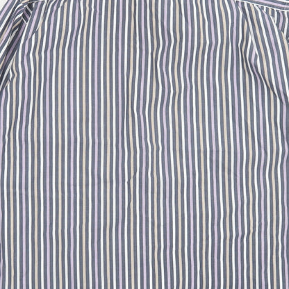 Baileys Mens Multicoloured Striped Cotton  Button-Up Size L Collared Button