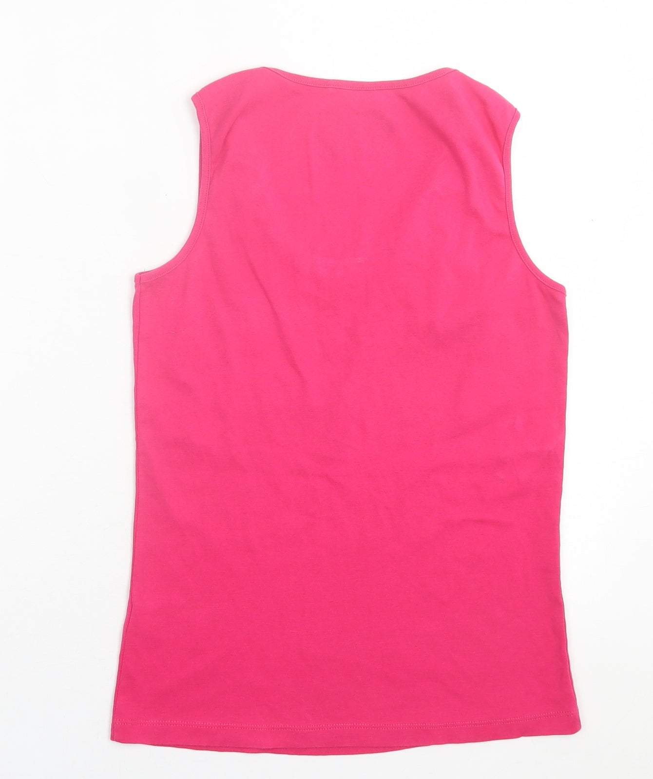 Womens UK Size 12 Debenhams Pink Basic Tank