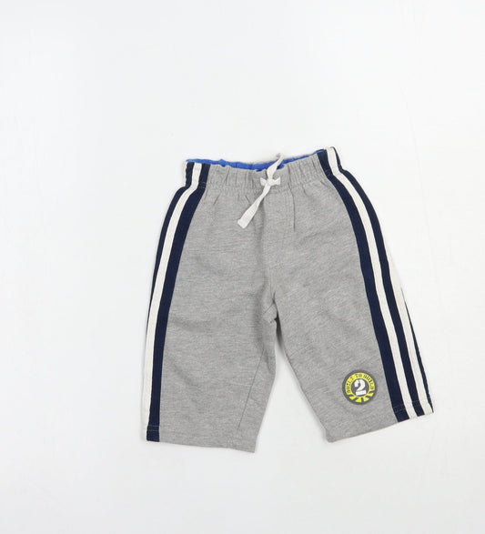 Mothercare Baby Grey  Cotton Jogger Trousers Size 3-6 Months  Drawstring