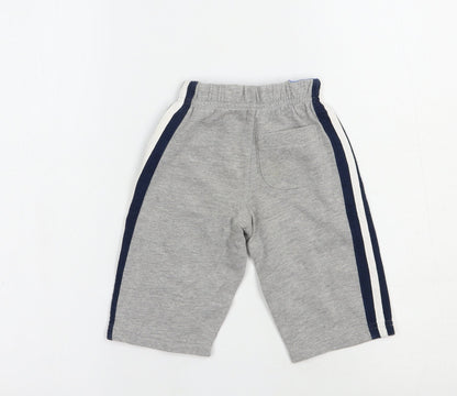 Mothercare Baby Grey  Cotton Jogger Trousers Size 3-6 Months  Drawstring