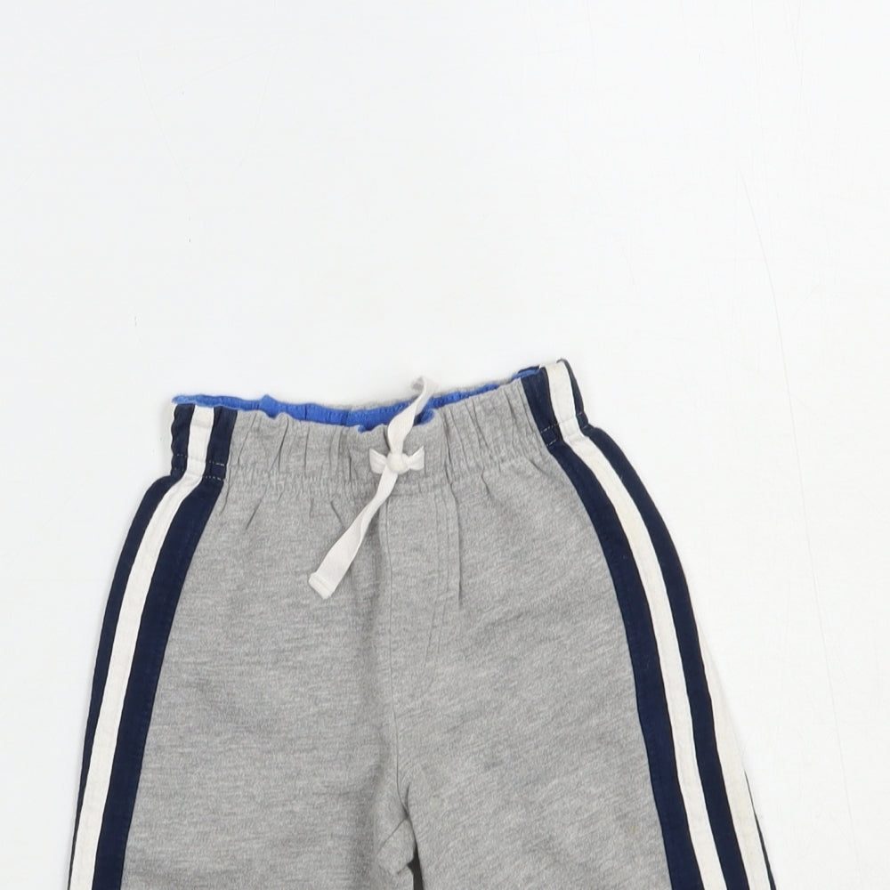 Mothercare Baby Grey  Cotton Jogger Trousers Size 3-6 Months  Drawstring