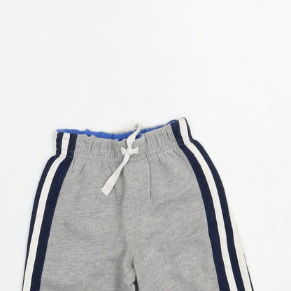 Mothercare Baby Grey  Cotton Jogger Trousers Size 3-6 Months  Drawstring
