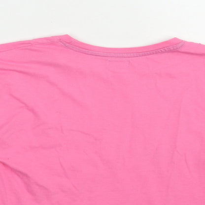 Studio Girls Pink  Cotton Cropped T-Shirt Size 12-13 Years Crew Neck Pullover - Chic