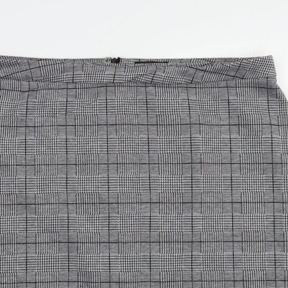 Ambria Womens Grey Plaid Polyester Straight & Pencil Skirt Size 20   Zip