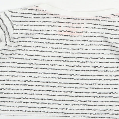 Primark Baby White Striped Cotton Basic T-Shirt Size 3-6 Months Crew Neck Pullover
