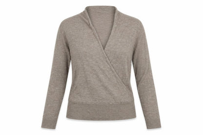 H&M Womens Brown V-Neck  Viscose Pullover Jumper Size XS