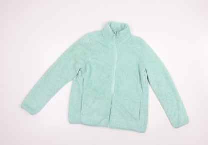Uniqlo Womens Green  Polyester Full Zip Sweatshirt Size L  Zip