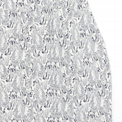 NAF NAF Womens White  Cotton A-Line Skirt Size 34