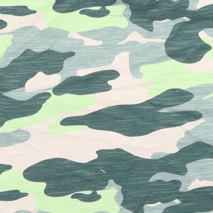 Marks and Spencer Boys Green Camouflage Cotton Basic Casual Size 6-9 Months Round Neck