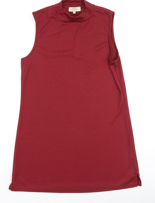 Papaya Womens Red  Polyester Basic Tank Size 10 Halter
