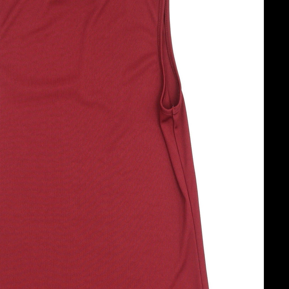 Papaya Womens Red  Polyester Basic Tank Size 10 Halter