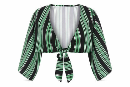 New Look Womens Multicoloured Striped Polyester Camisole Blouse Size 14 V-Neck