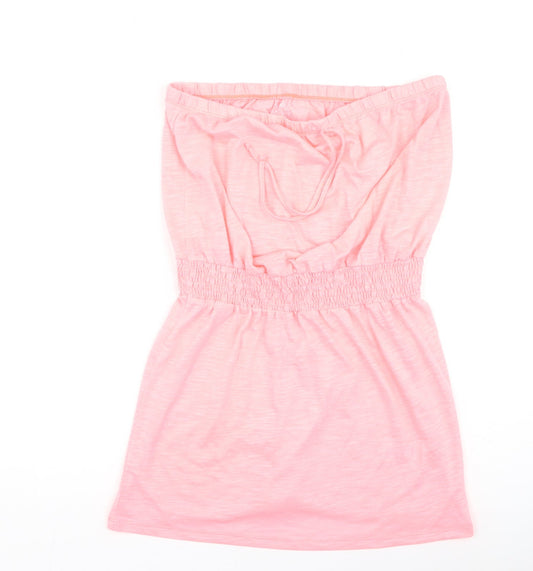 Papaya Womens Pink  Polyester Fit & Flare  Size L  Off the Shoulder