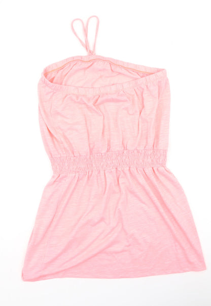 Papaya Womens Pink  Polyester Fit & Flare  Size L  Off the Shoulder
