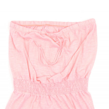 Papaya Womens Pink  Polyester Fit & Flare  Size L  Off the Shoulder