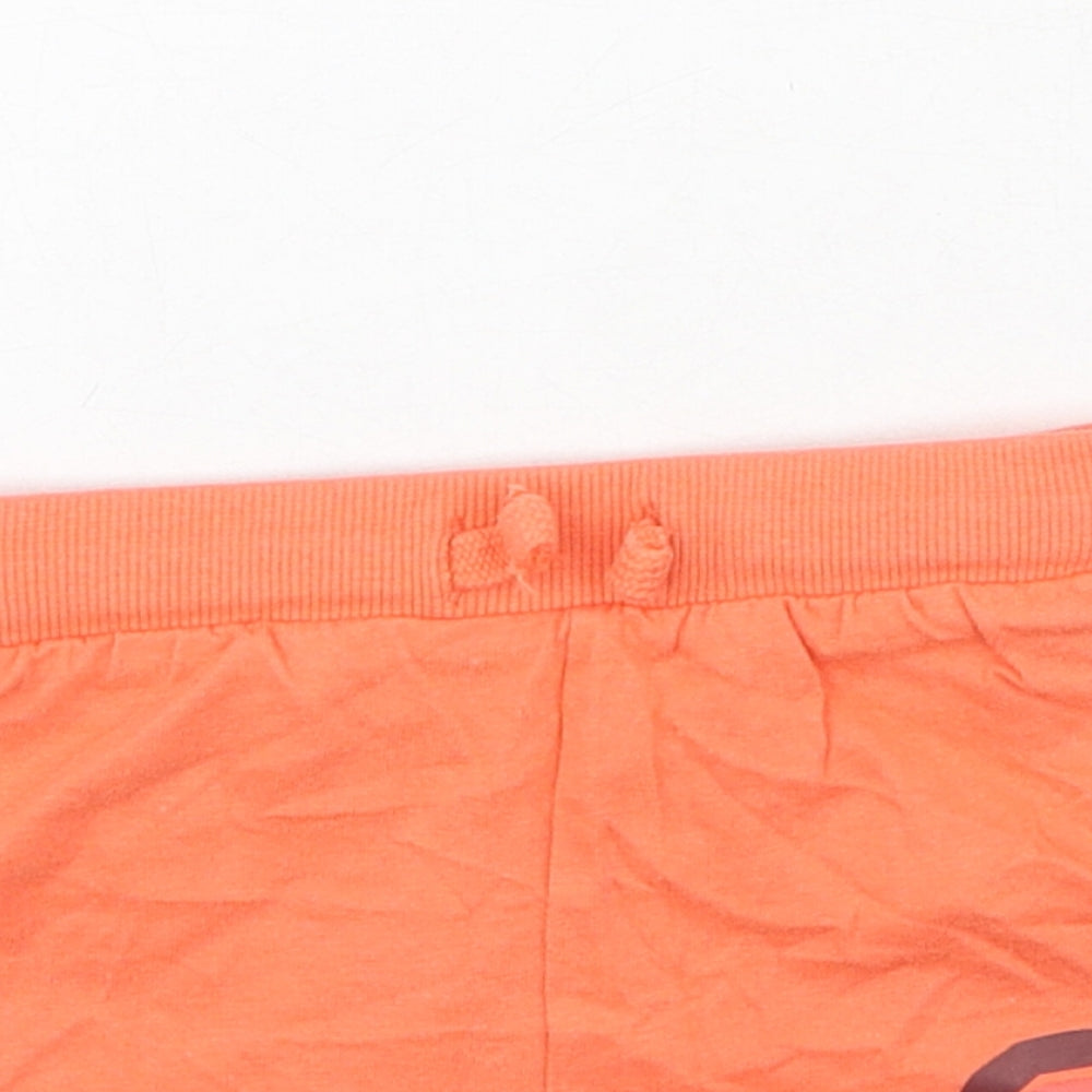 F&F Boys Orange  Cotton Jogger Trousers Size 3-6 Months