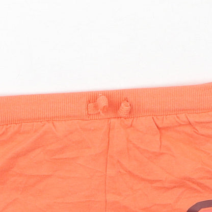 F&F Boys Orange  Cotton Jogger Trousers Size 3-6 Months