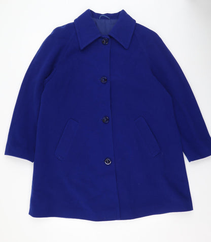 Womens UK Size 10 Preworn Blue Trench Coat