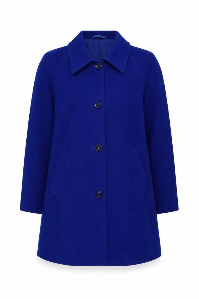 Womens UK Size 10 Preworn Blue Trench Coat