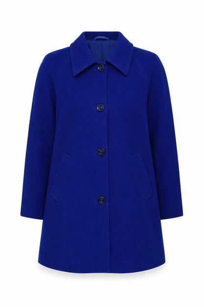 Womens UK Size 10 Preworn Blue Trench Coat