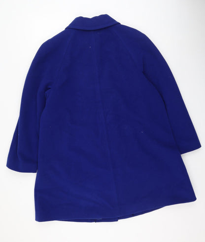 Womens UK Size 10 Preworn Blue Trench Coat