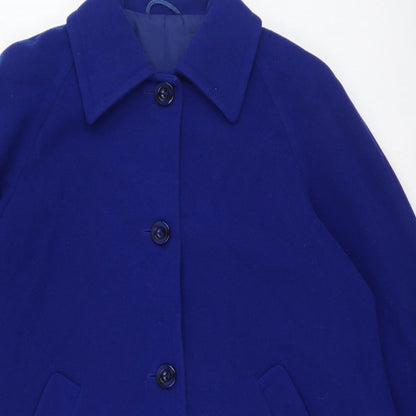 Womens UK Size 10 Preworn Blue Trench Coat